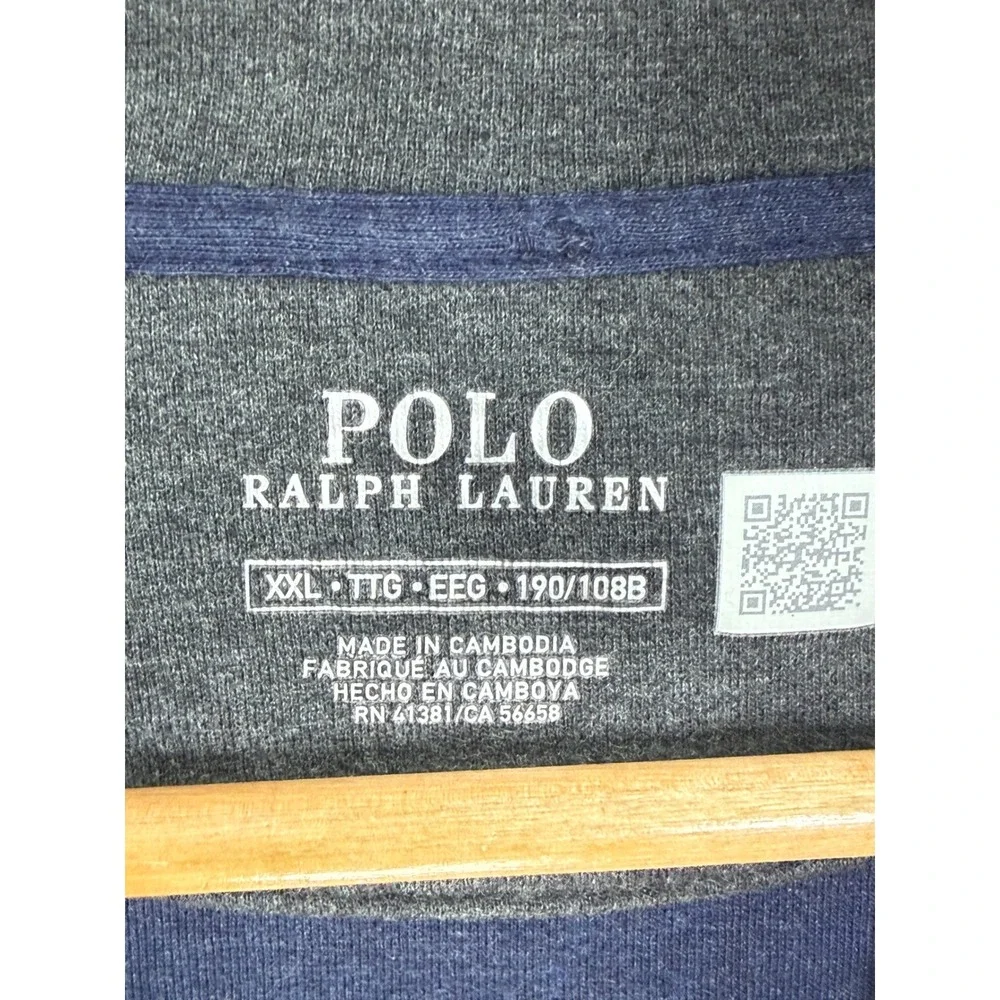 Polo Ralph Lauren Mens XXL Navy Blue Full Zip Mock Neck Pony Logo Jacket Pockets